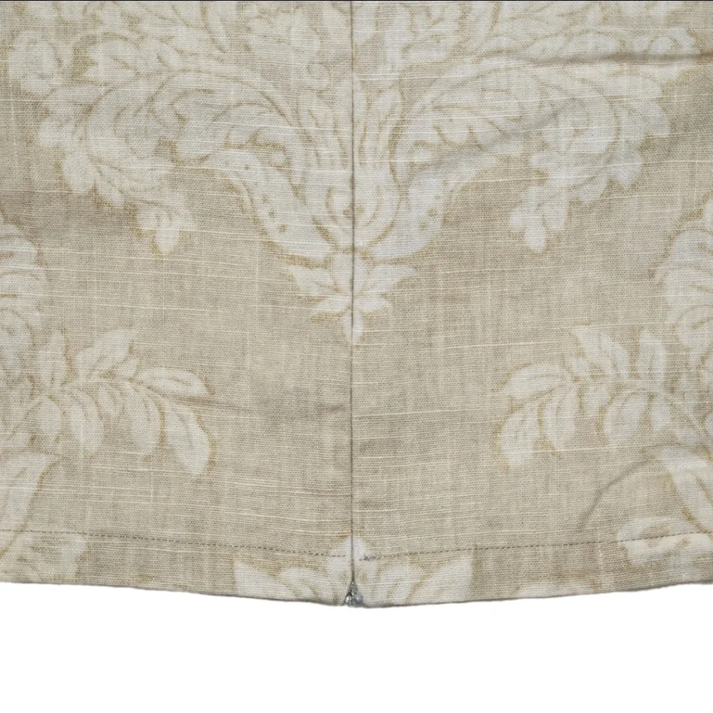 HTF Pottery Barn Linen Medallion Parsons Chair Slipcovers Set of 4 Linen Blend
